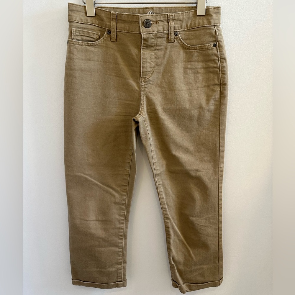 St. John's Bay Women Straight Leg Tan Jeans